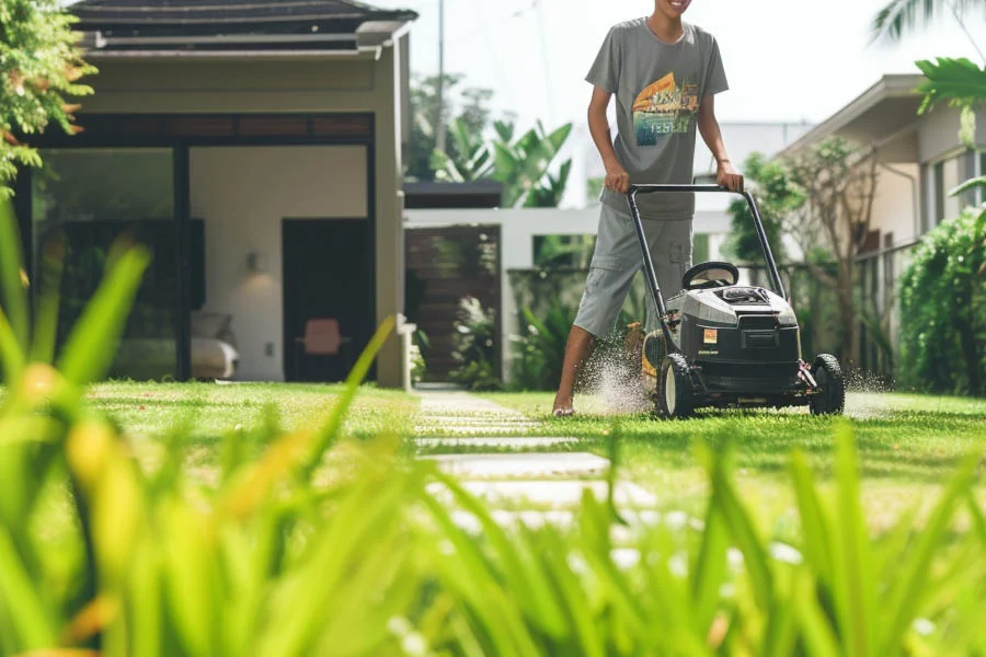 small electric mower